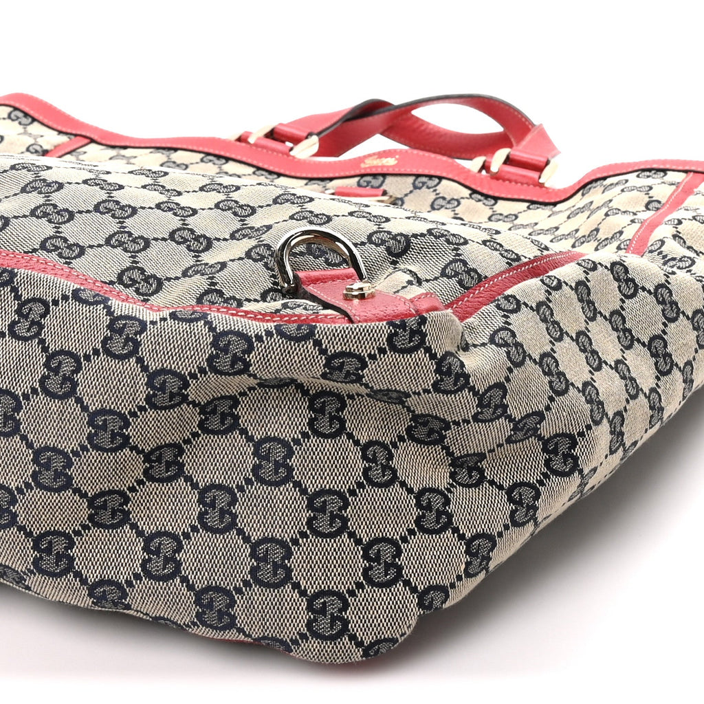 Monogram Abbey Tote Navy Red wholesalehk.shop