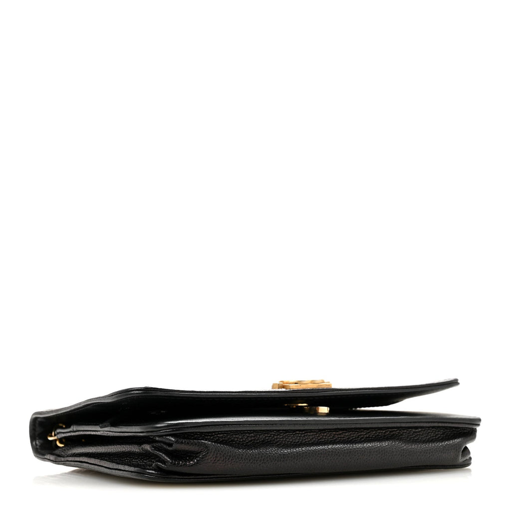 Caviar Chevron Quilted Boy Wallet On Chain WOC Black wholesalehk.shop