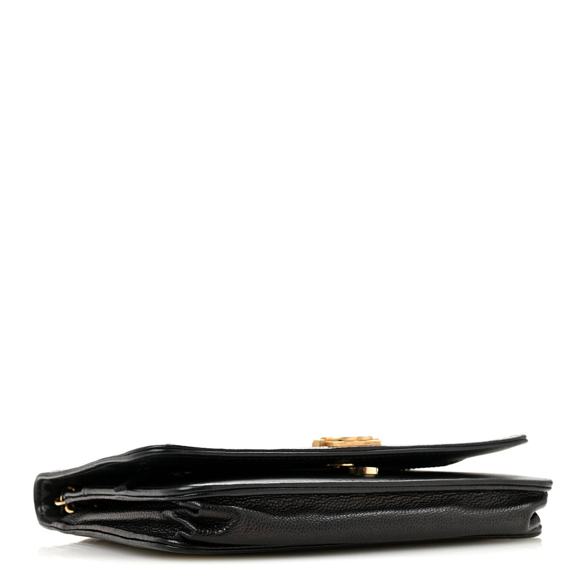 Caviar Chevron Quilted Boy Wallet On Chain WOC Black wholesalehk.shop