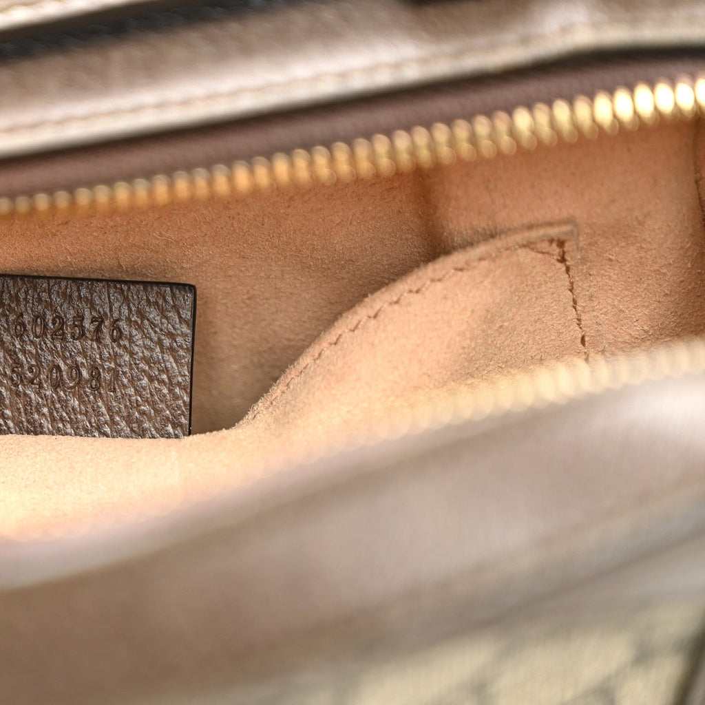 GG Supreme Monogram Mini Ophidia Top Handle Shoulder Bag Brown wholesalehk.shop
