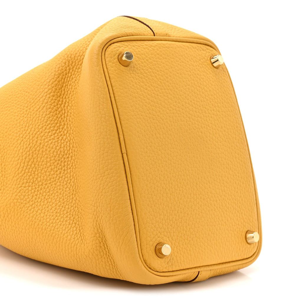 Taurillon Clemence Picotin Lock 18 PM Jaune Ambre £¨ Direct shipment via from wholesalehk.shop