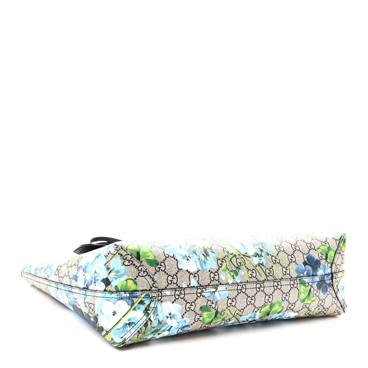 GG Supreme Monogram Blooms Medium Reversible Tote Beige Blue Navy wholesalehk.shop