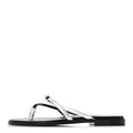 Metallic Goatskin Miss Sandals 36 Gris Argente wholesalehk.shop