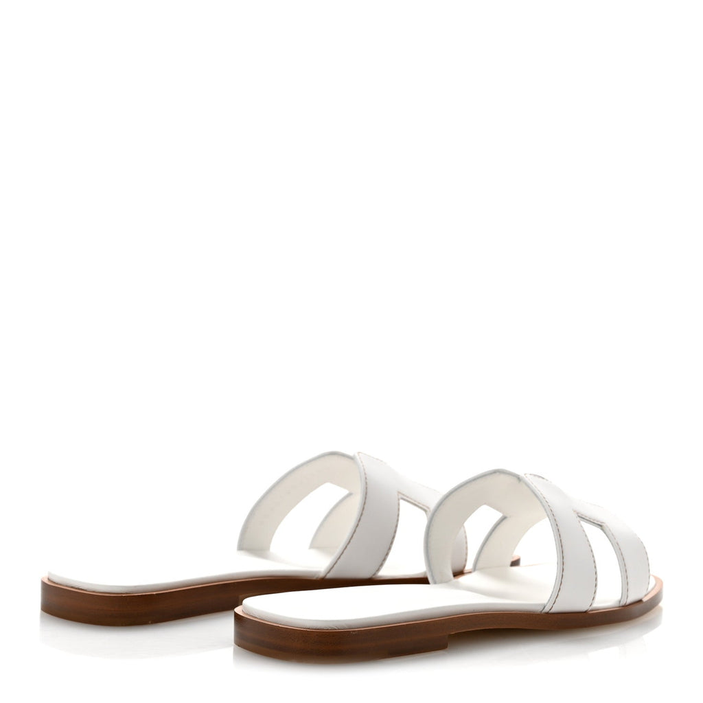 Box Calfskin Oran Sandals 36 White wholesalehk.shop