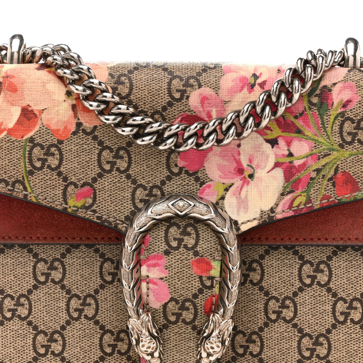 GG Supreme Monogram Blooms Mini Dionysus Shoulder Bag Beige Multicolor Dry Rose wholesalehk.shop