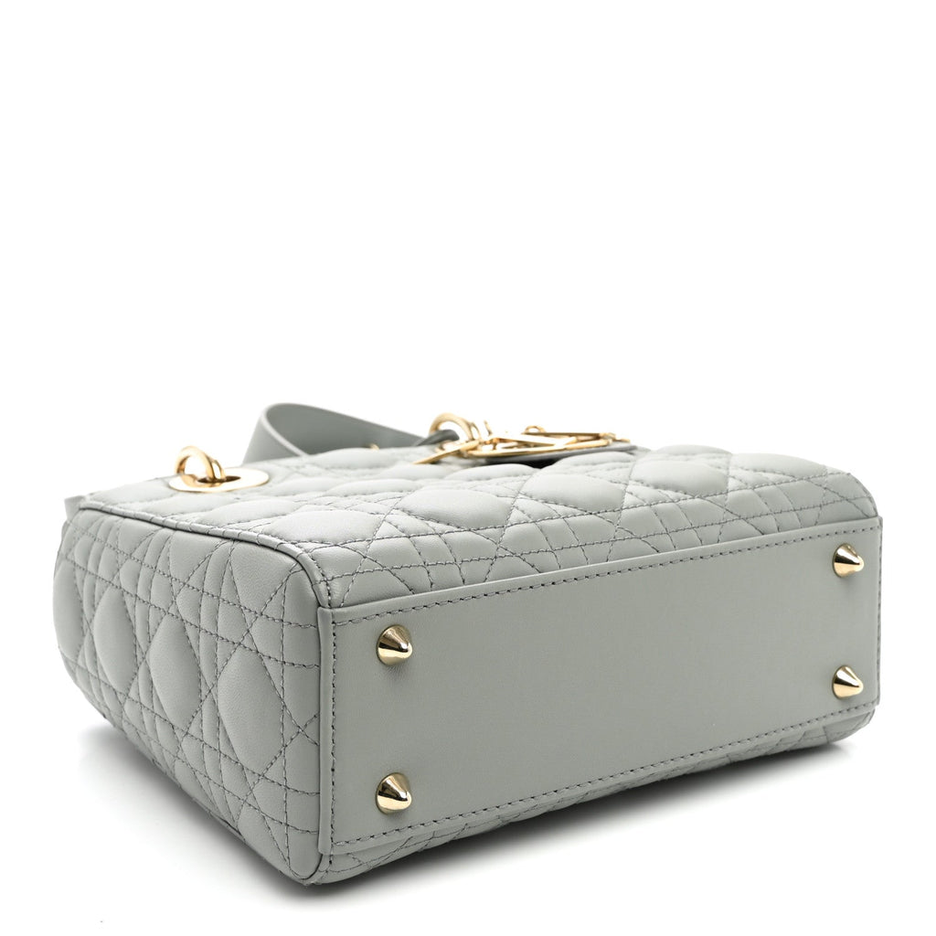 Lambskin Cannage Small My ABCDior Lady Dior Grey wholesalehk.shop