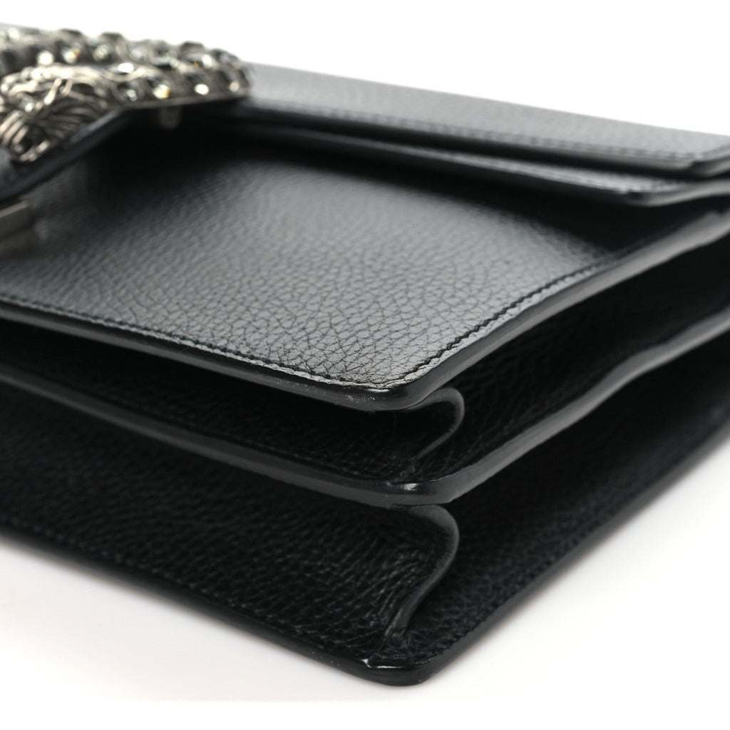Pebbled Calfskin Small Dionysus Shoulder Bag Black wholesalehk.shop