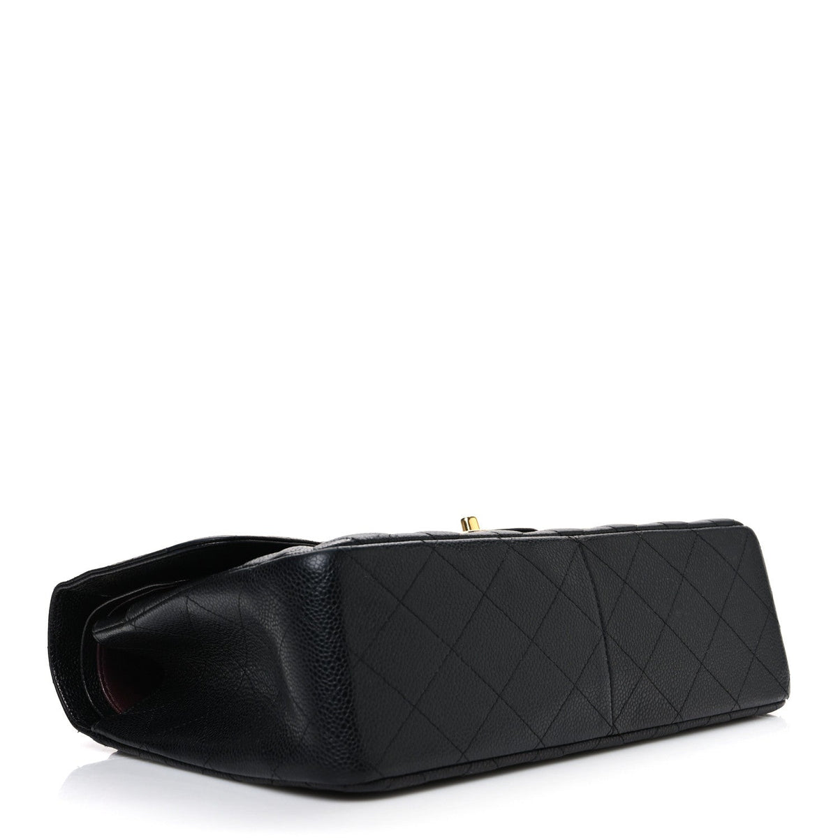 Caviar Quilted Jumbo Double Flap Black wholesalehk.shop