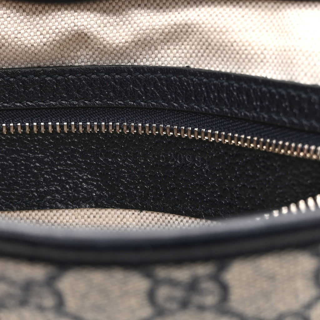 GG Supreme Monogram Textured Dollar Calfskin Web Small Jackie 1961 Hobo Beige Blue £¨ Direct shipment via from wholesalehk.shop