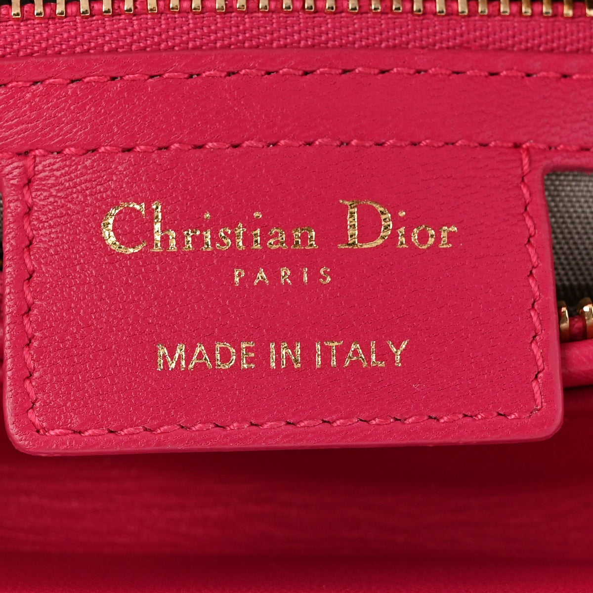 Lambskin Cannage Medium Lady Dior Fuchsia wholesalehk.shop