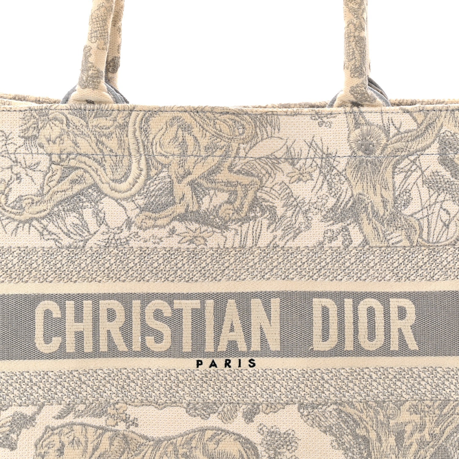 Canvas Embroidered Medium Dioriviera Toile De Jouy Book Tote Gray £¨ Direct shipment via from wholesalehk.shop