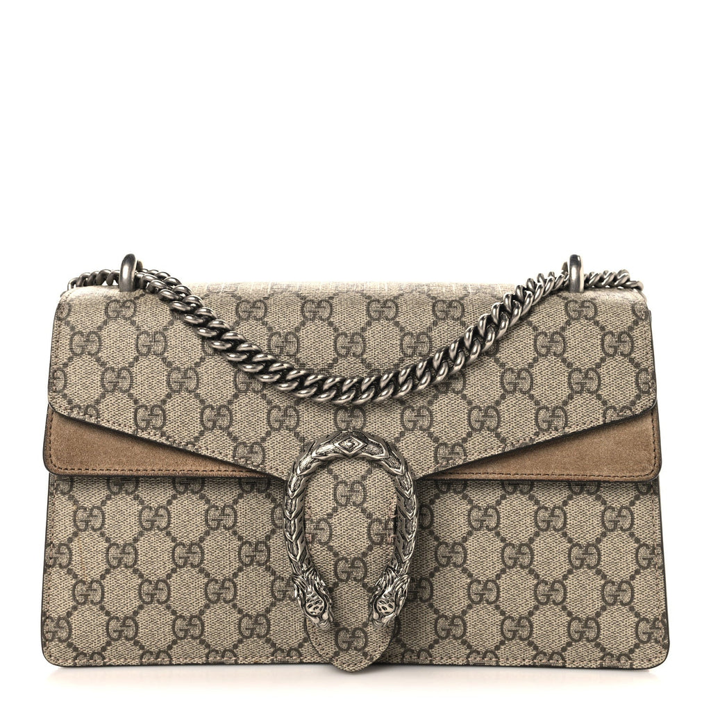 GG Supreme Monogram Small Dionysus Shoulder Bag Taupe wholesalehk.shop