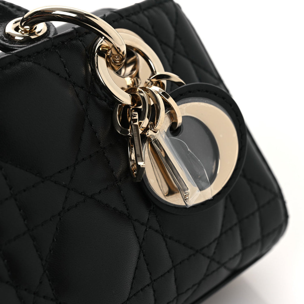 Lambskin Cannage Micro Lady D-Joy Black wholesalehk.shop