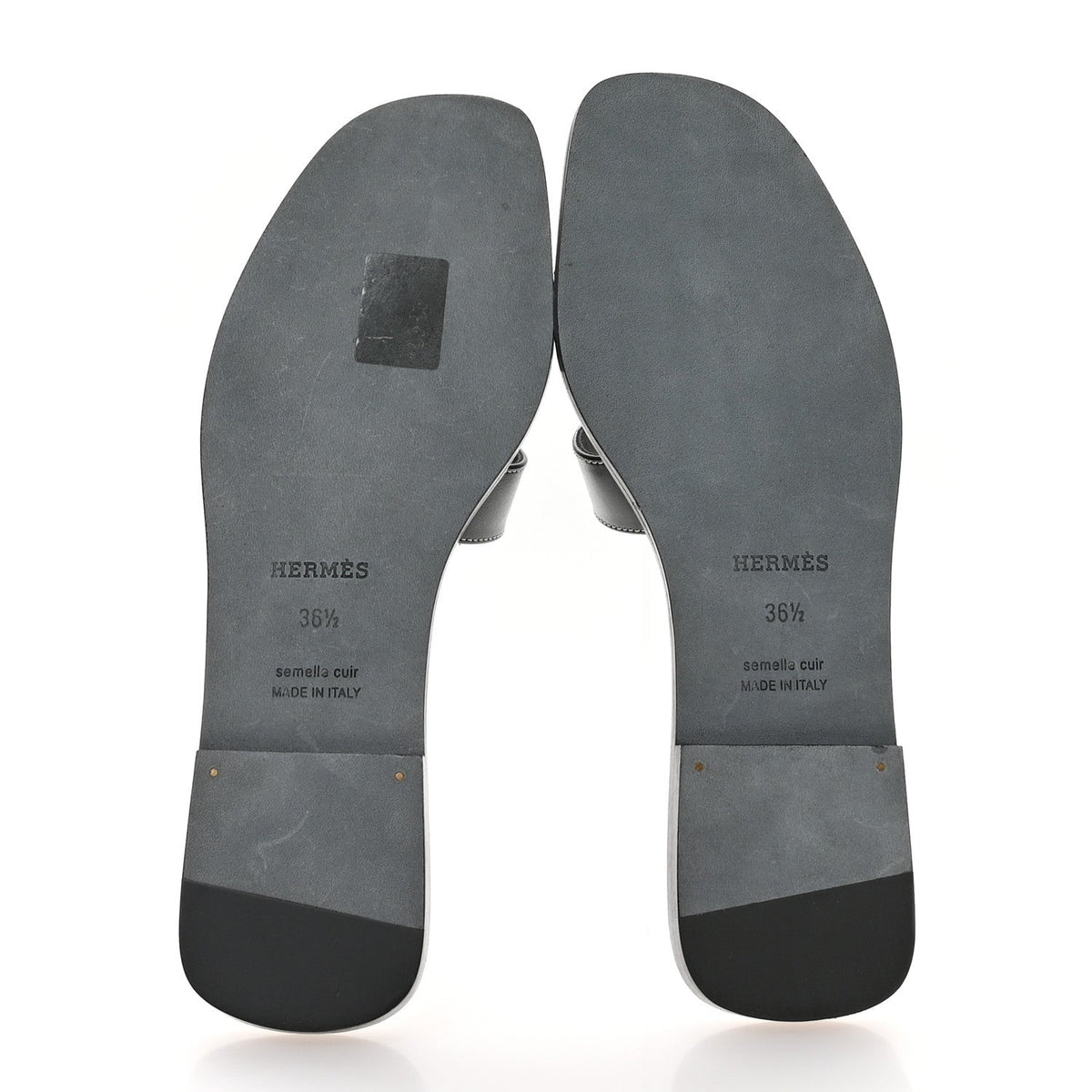 Box Calfskin Oran Sandals 36.5 Black wholesalehk.shop