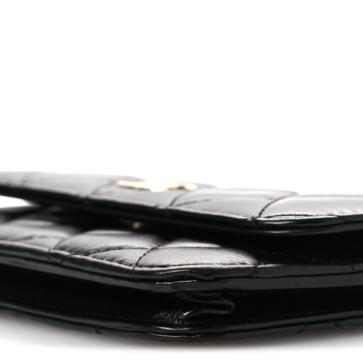 Calfskin Quilted Mini Maxi Pearls Wallet On Chain WOC Black wholesalehk.shop