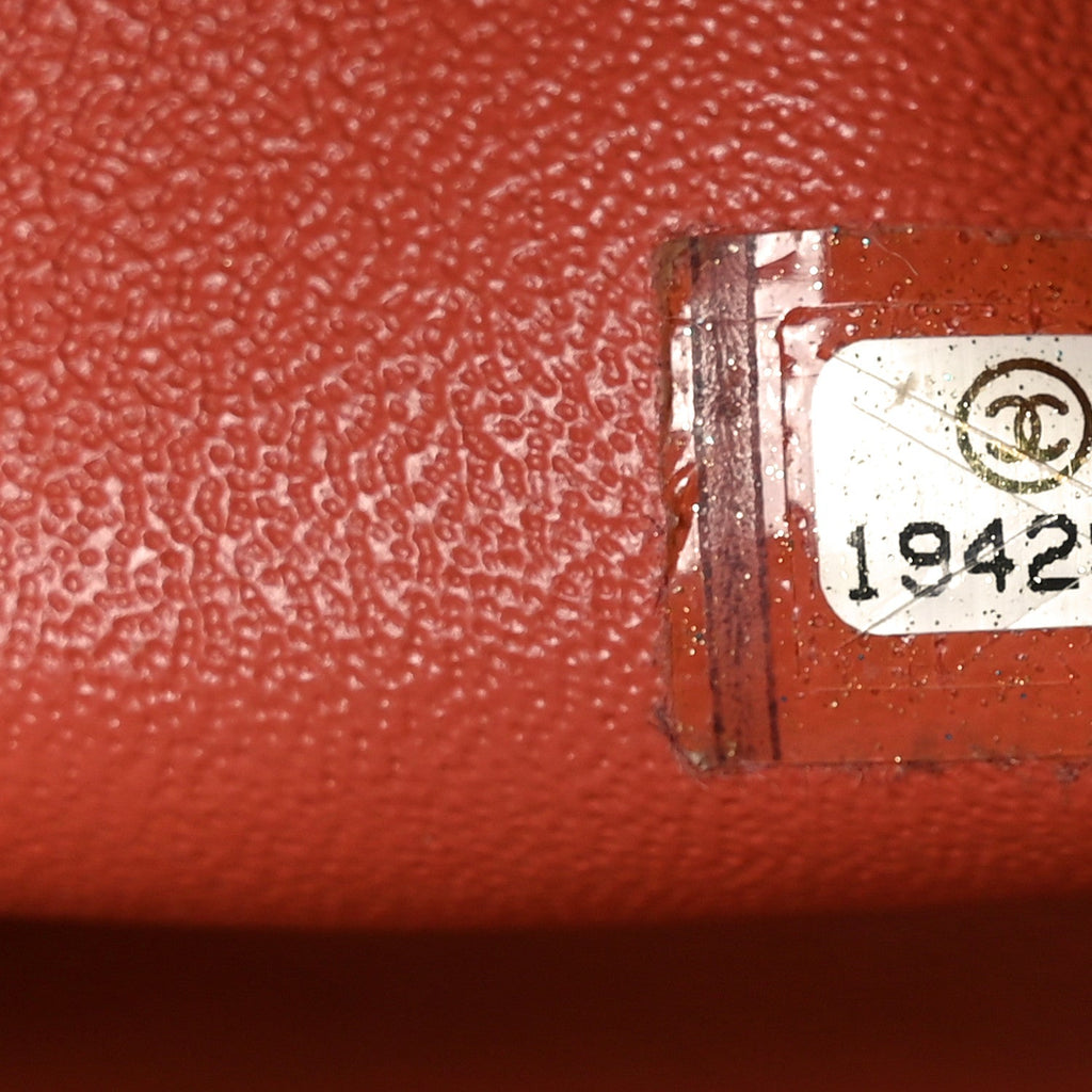 Lambskin Quilted Jumbo Double Flap Orange wholesalehk.shop