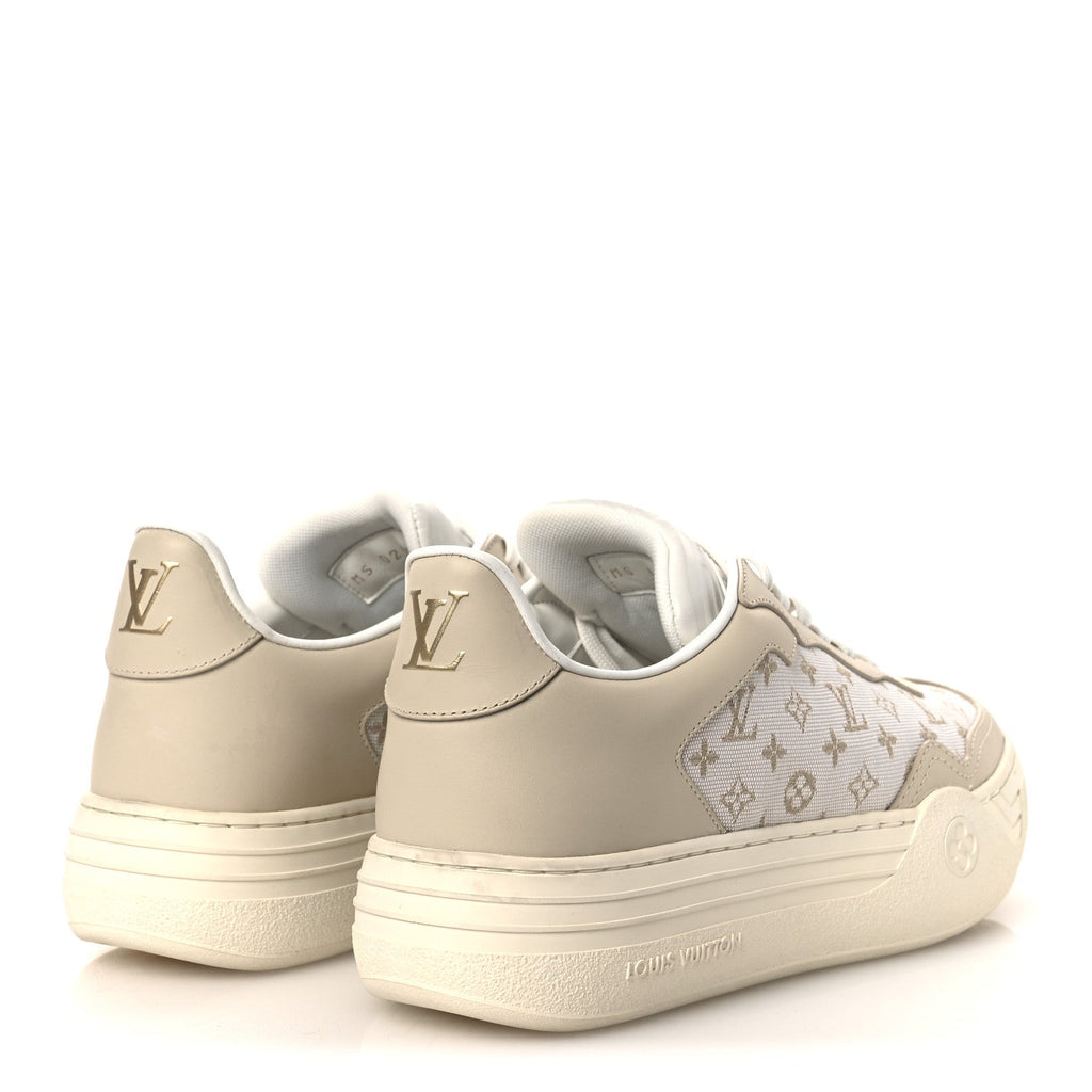 Canvas Calfskin Monogram LV Groovy Platform Sneakers 39 Beige £¨ Direct shipment via from wholesalehk.shop