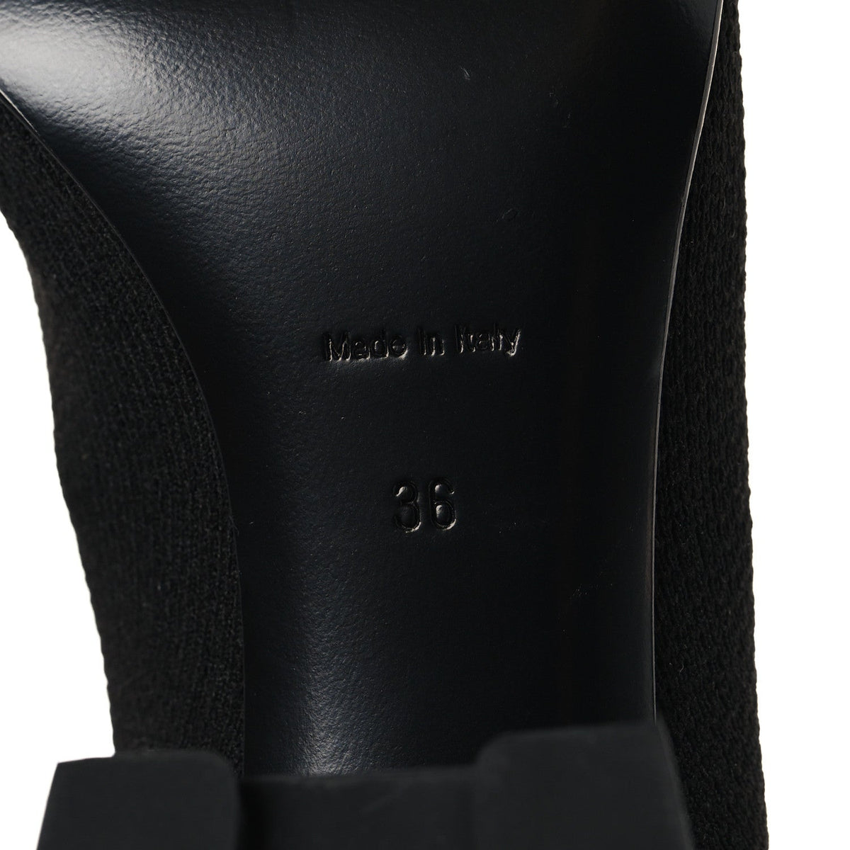 Knit Calfskin Jenna 60 Ankle Boots 36 Black wholesalehk.shop