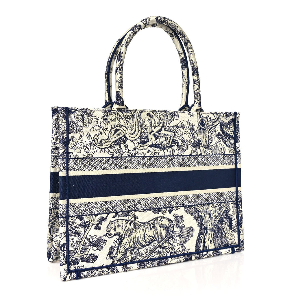 Canvas Embroidered Medium Dioriviera Toile De Jouy Book Tote Blue £¨ Direct shipment via from wholesalehk.shop