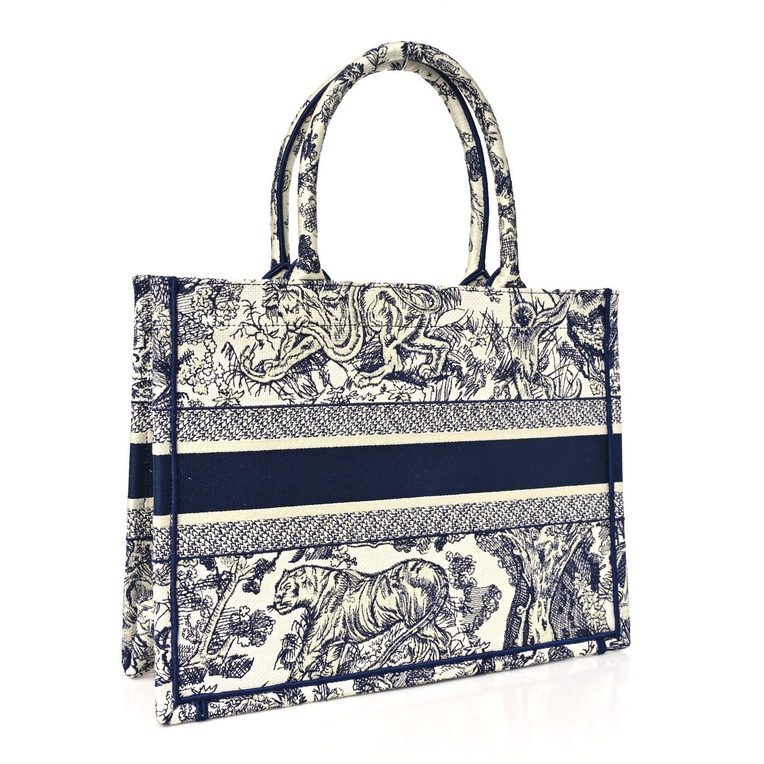 Canvas Embroidered Medium Dioriviera Toile De Jouy Book Tote Blue £¨ Direct shipment via from wholesalehk.shop