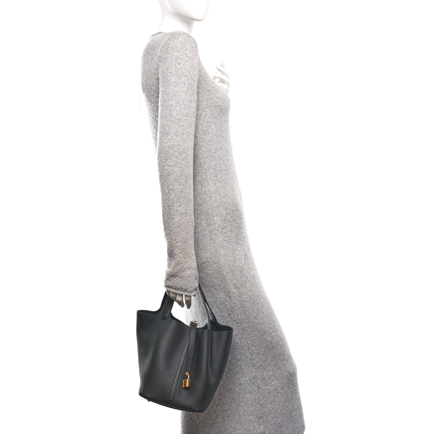 Taurillon Clemence Picotin Lock 22 MM Black £¨ Direct shipment via from wholesalehk.shop