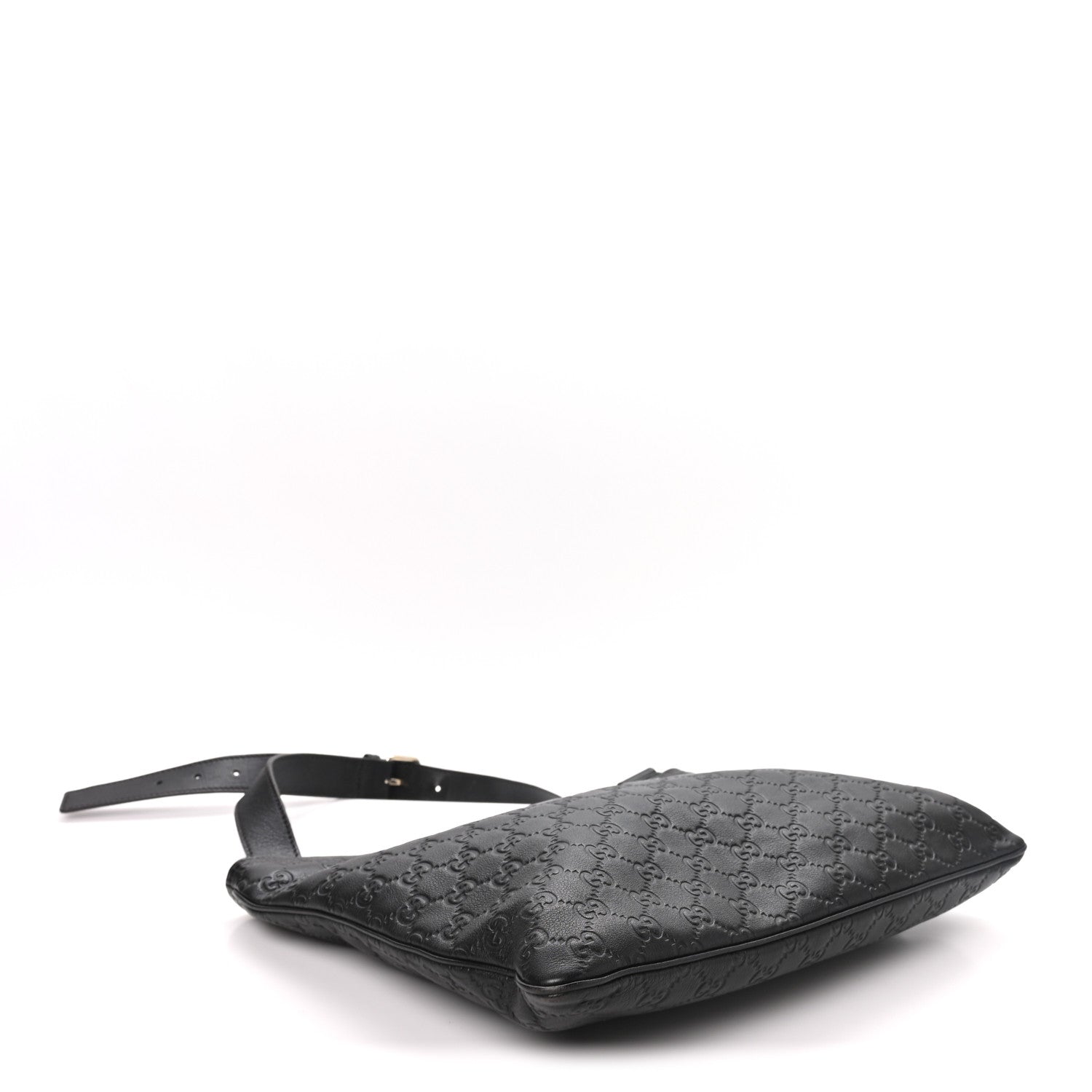 Guccissima Medium Flat Messenger Bag Black £¨ Direct shipment via from wholesalehk.shop