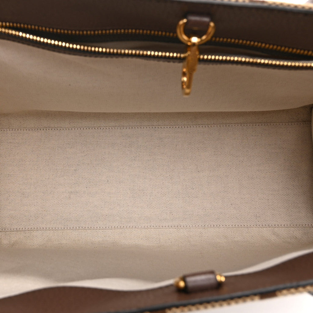 Monogram Jumbo GG Textured Dollar Calfskin Web Tote Bag Camel Ebony New Acero wholesalehk.shop