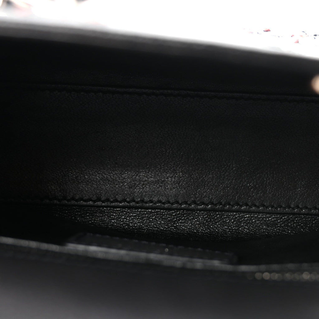 Goatskin Sequin Embroidered Mini Lady Dior Black wholesalehk.shop
