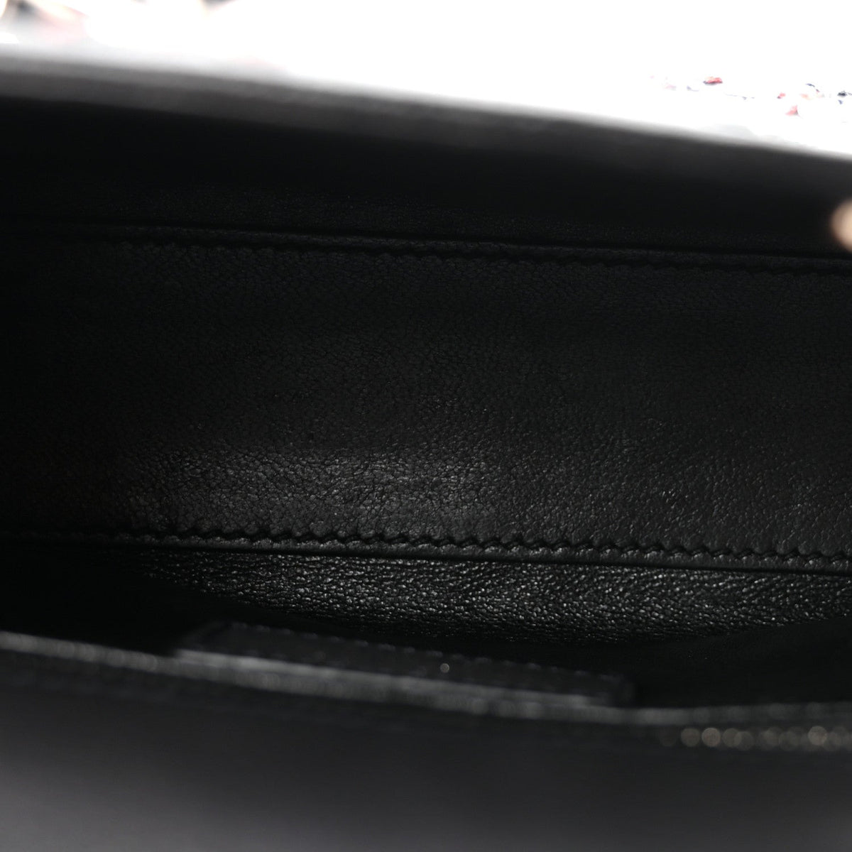 Goatskin Sequin Embroidered Mini Lady Dior Black wholesalehk.shop