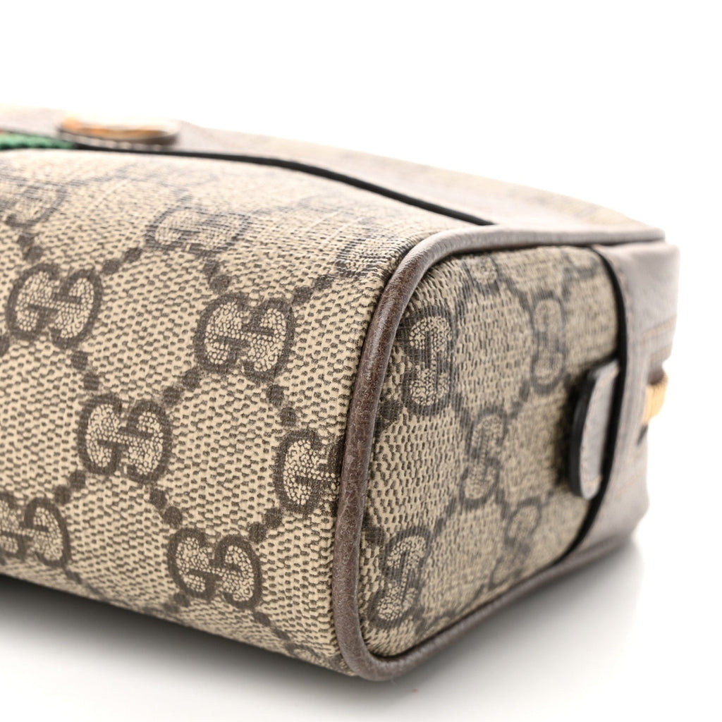 GG Supreme Monogram Web Small Ophidia Belt Bag 95 38 Dark Brown wholesalehk.shop