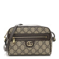 GG Supreme Monogram Textured Calfskin Super Mini Ophidia Shoulder Bag Beige Ebony New Acero wholesalehk.shop