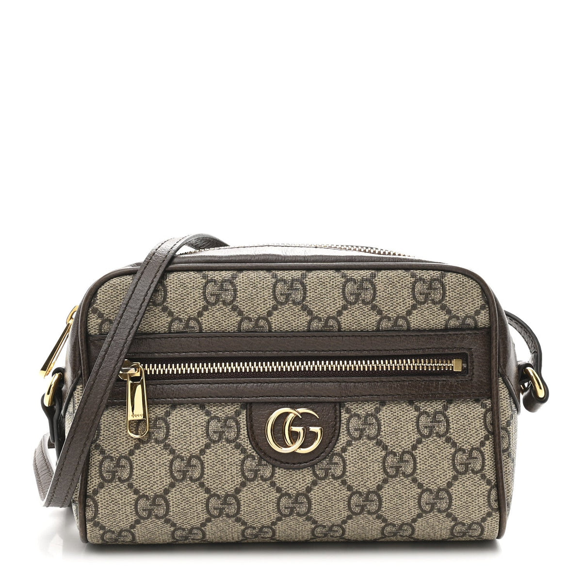 GG Supreme Monogram Textured Calfskin Super Mini Ophidia Shoulder Bag Beige Ebony New Acero wholesalehk.shop