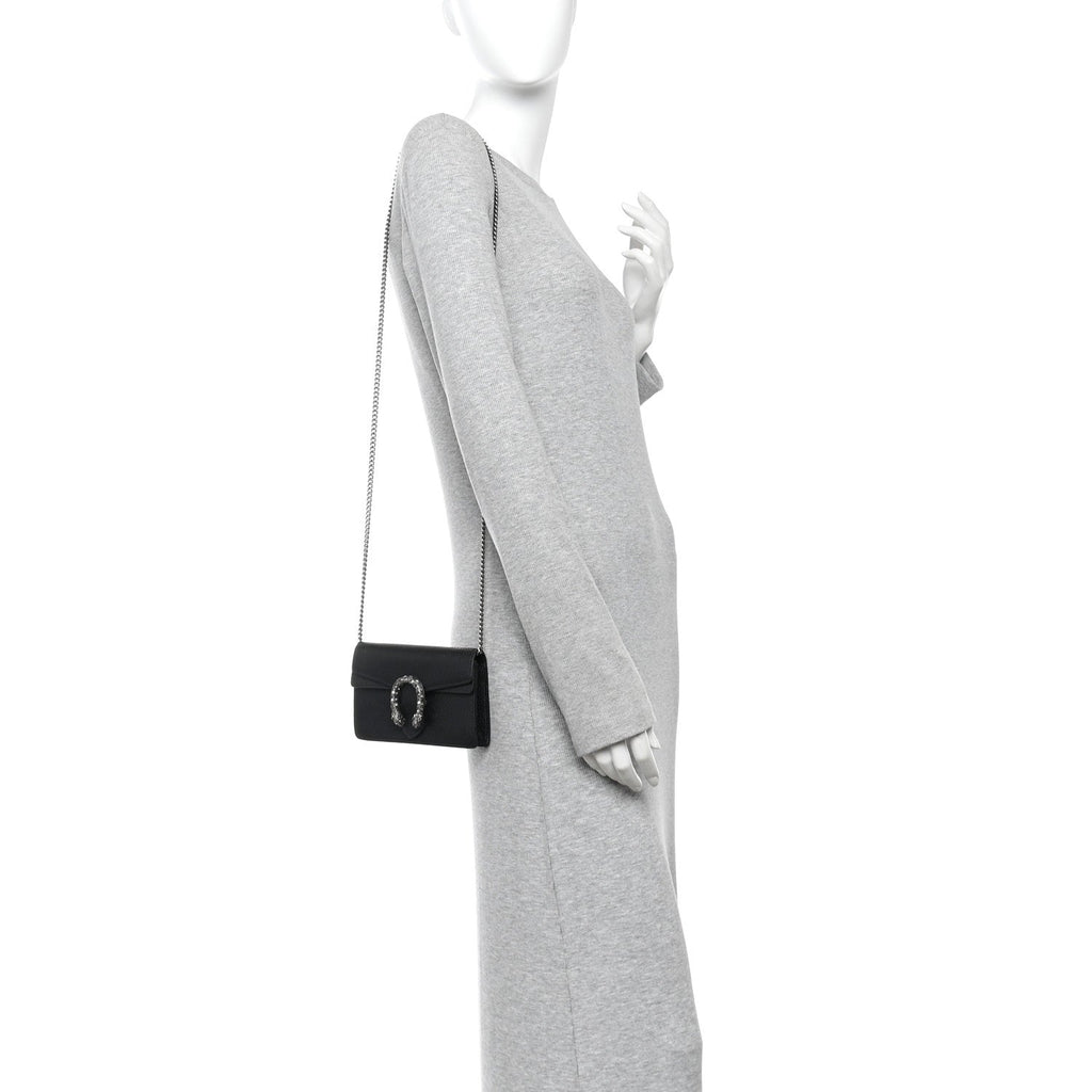 Calfskin Super Mini Dionysus Shoulder Bag Black wholesalehk.shop
