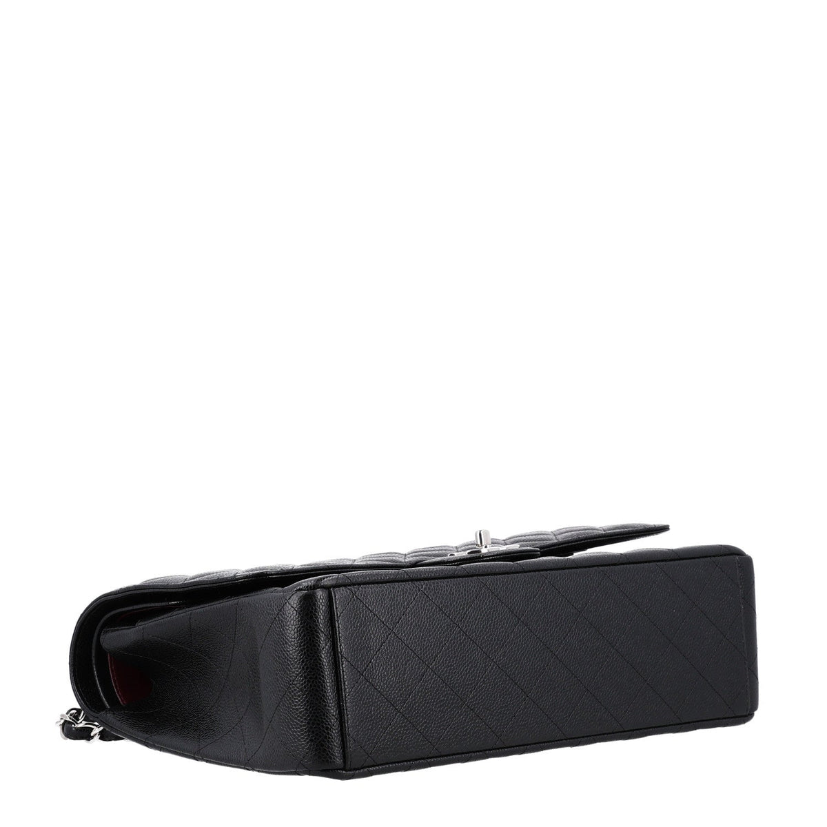 Caviar Quilted Maxi Double Flap Black wholesalehk.shop