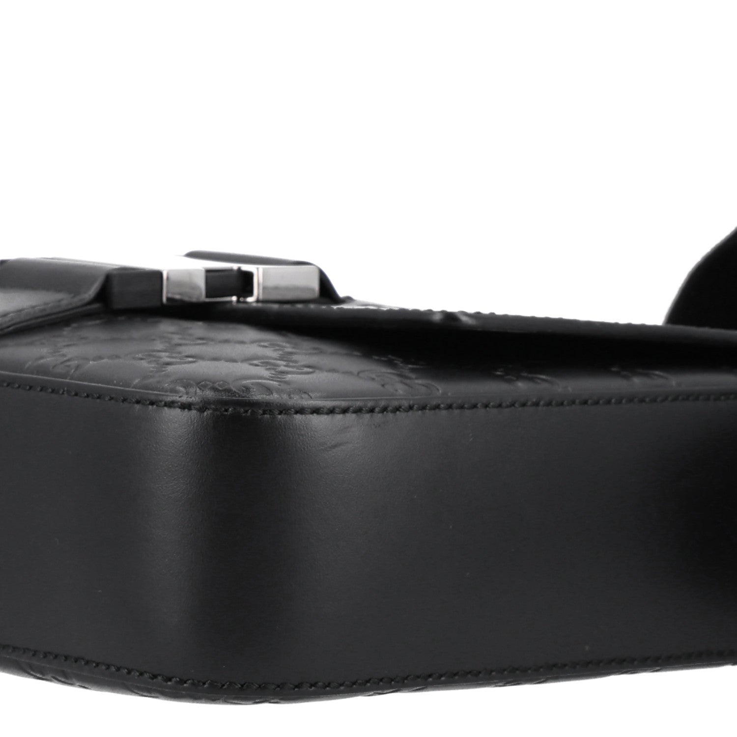 Guccissima Signature Single Buckle Flap Messenger Bag Black £¨ Direct shipment via from wholesalehk.shop