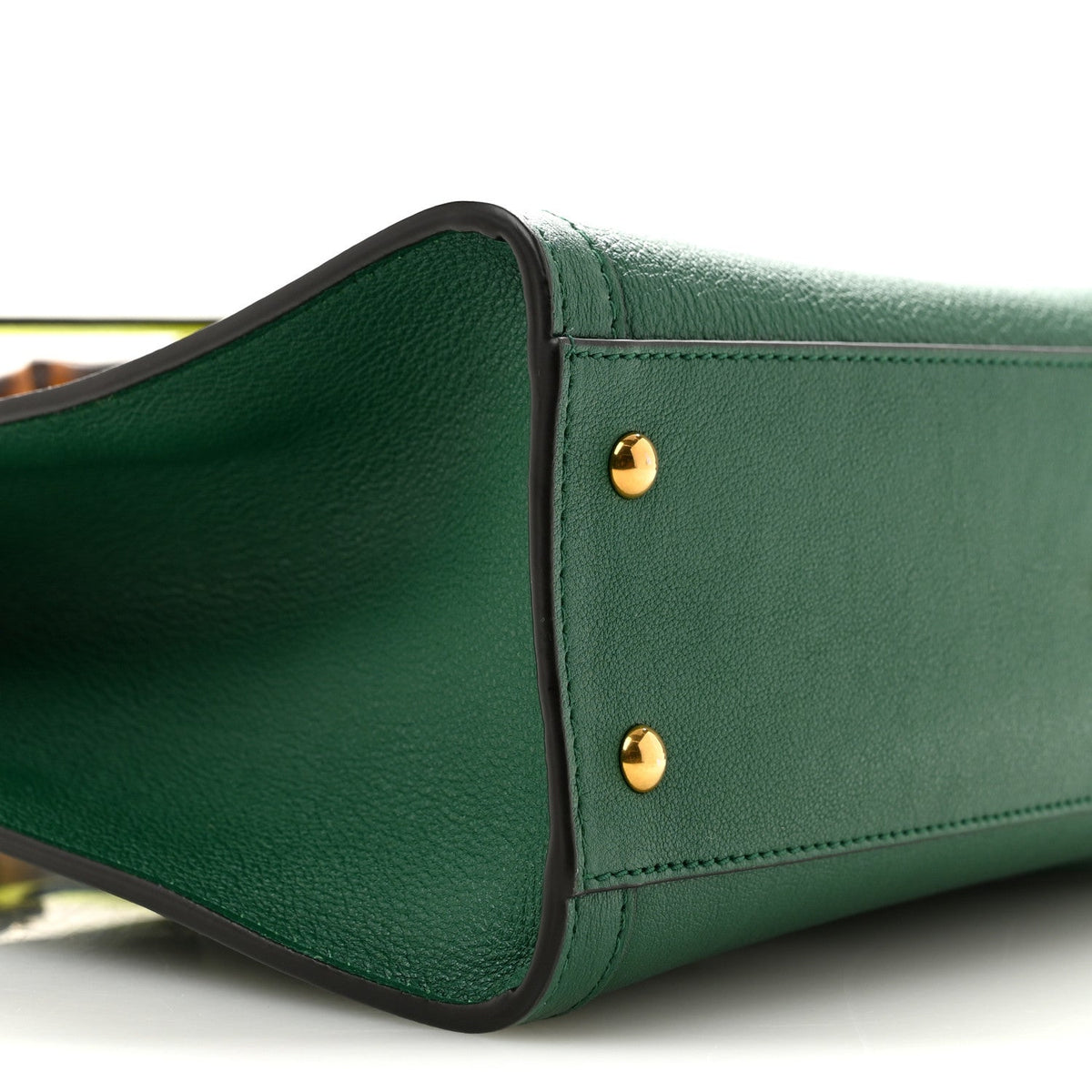 Wonka Grain Calfskin Small Diana Tote Bag Green Yellow Fluo wholesalehk.shop