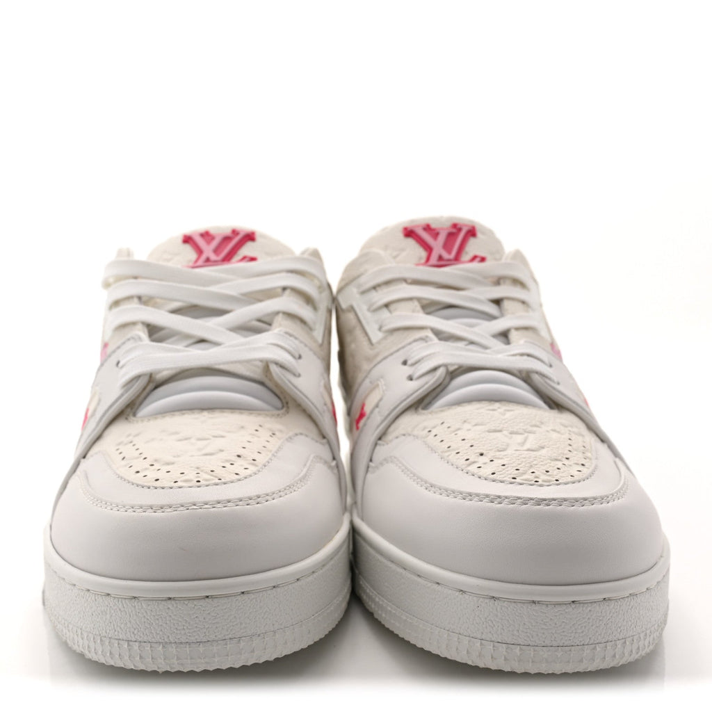 LV X TM Embossed Monogram Cherry Blossom LV Trainer Sneakers 41 White £¨ Direct shipment via from wholesalehk.shop