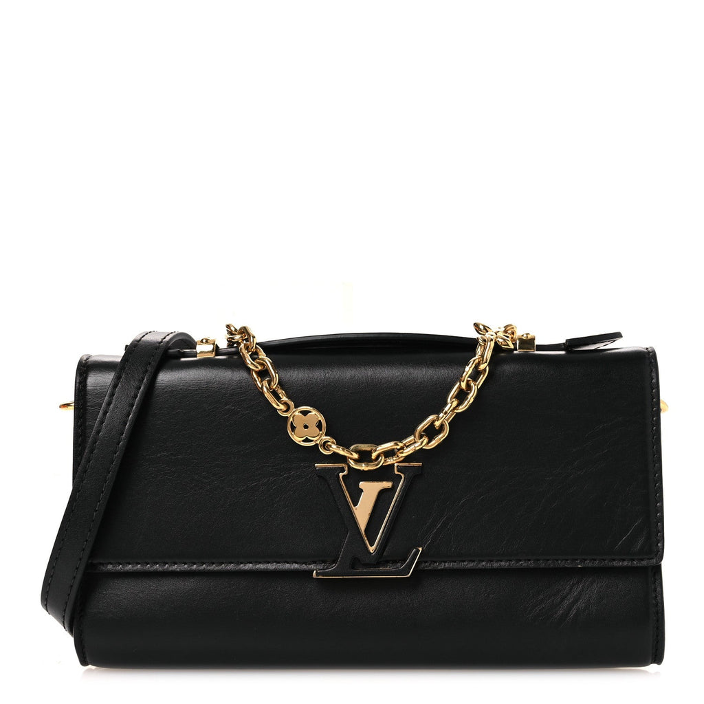 Calfskin LV Wallet On Chain Capucines Black £¨ Direct shipment via from wholesalehk.shop
