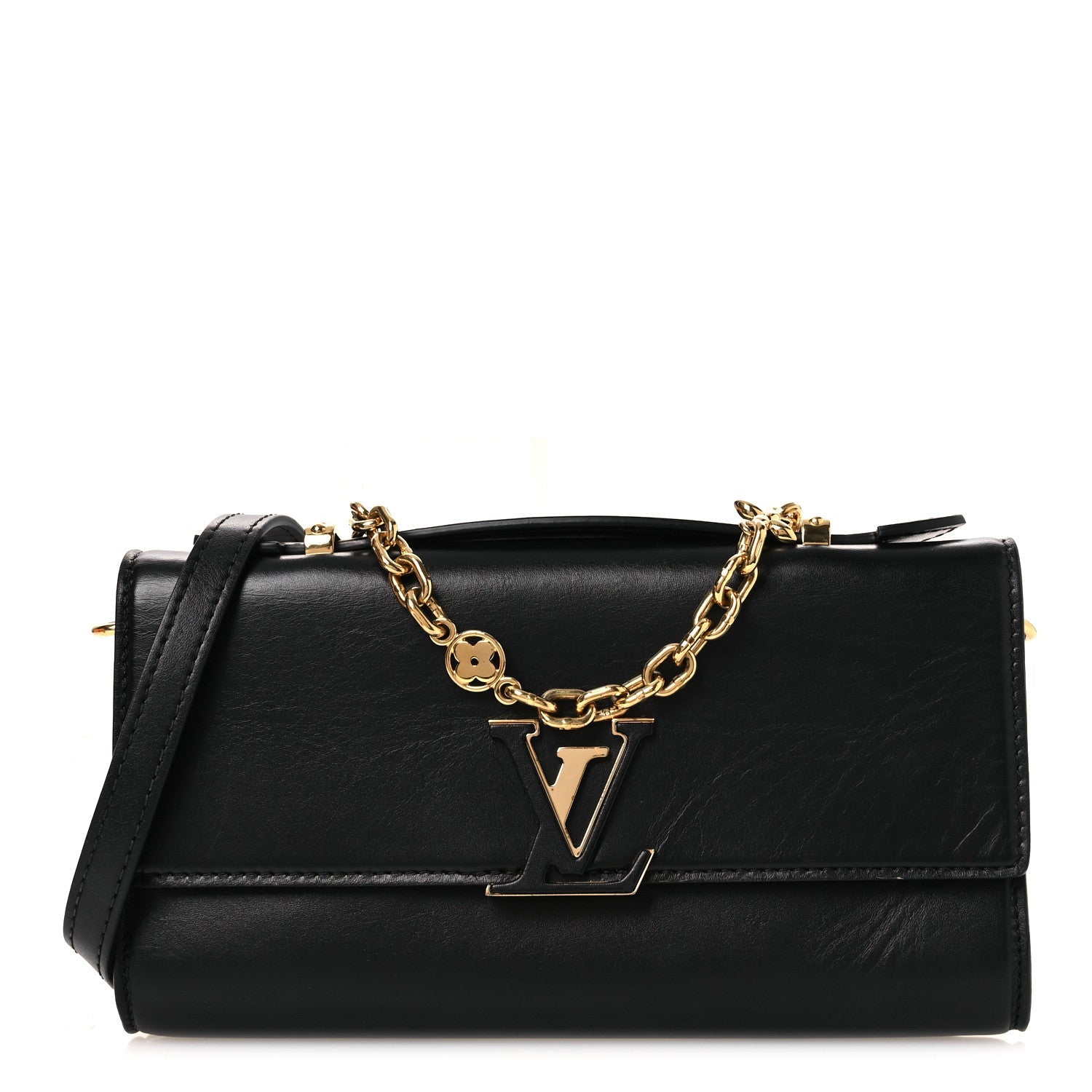 Calfskin LV Wallet On Chain Capucines Black £¨ Direct shipment via from wholesalehk.shop