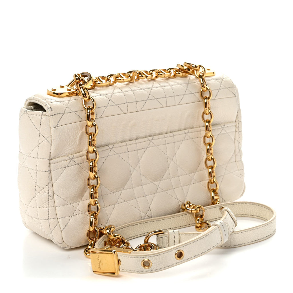 Calfskin Cannage Small Caro Bag Ivory wholesalehk.shop