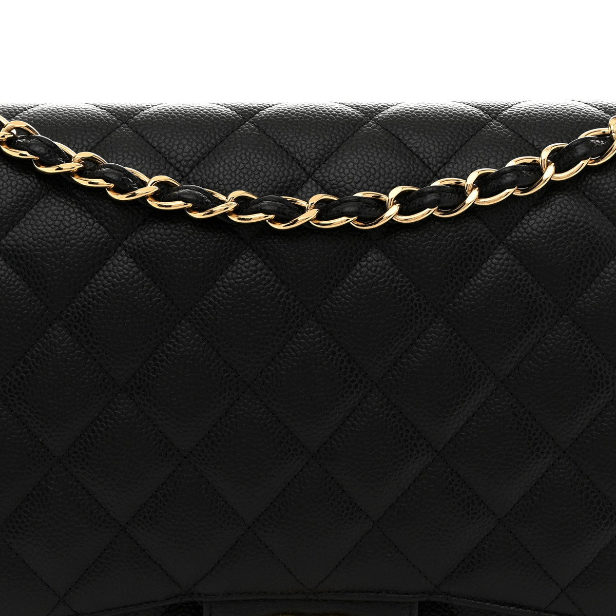 Caviar Quilted Maxi Double Flap Black wholesalehk.shop