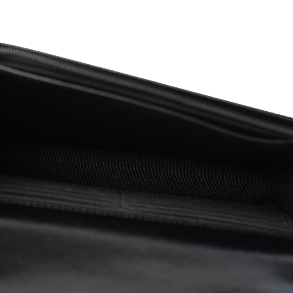 Shiny Crumpled Calfskin Quilted Chanel 19 Wallet On Chain WOC Black wholesalehk.shop