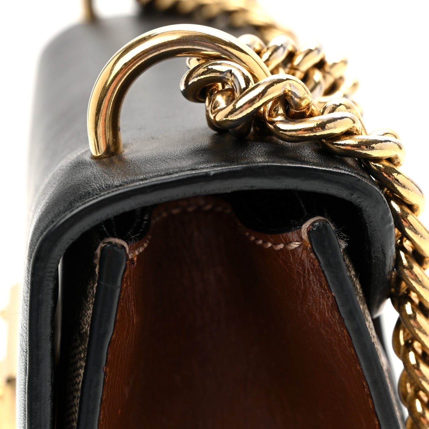 GG Supreme Monogram Calfskin Small Padlock Shoulder Bag Beige Black Cuir £¨ Direct shipment via from wholesalehk.shop