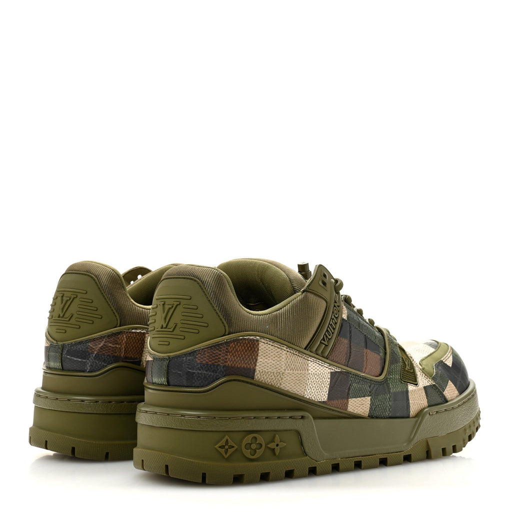 Damoflage Mens LV Trainer Maxi Sneakers 9.5 Green £¨ Direct shipment via from wholesalehk.shop