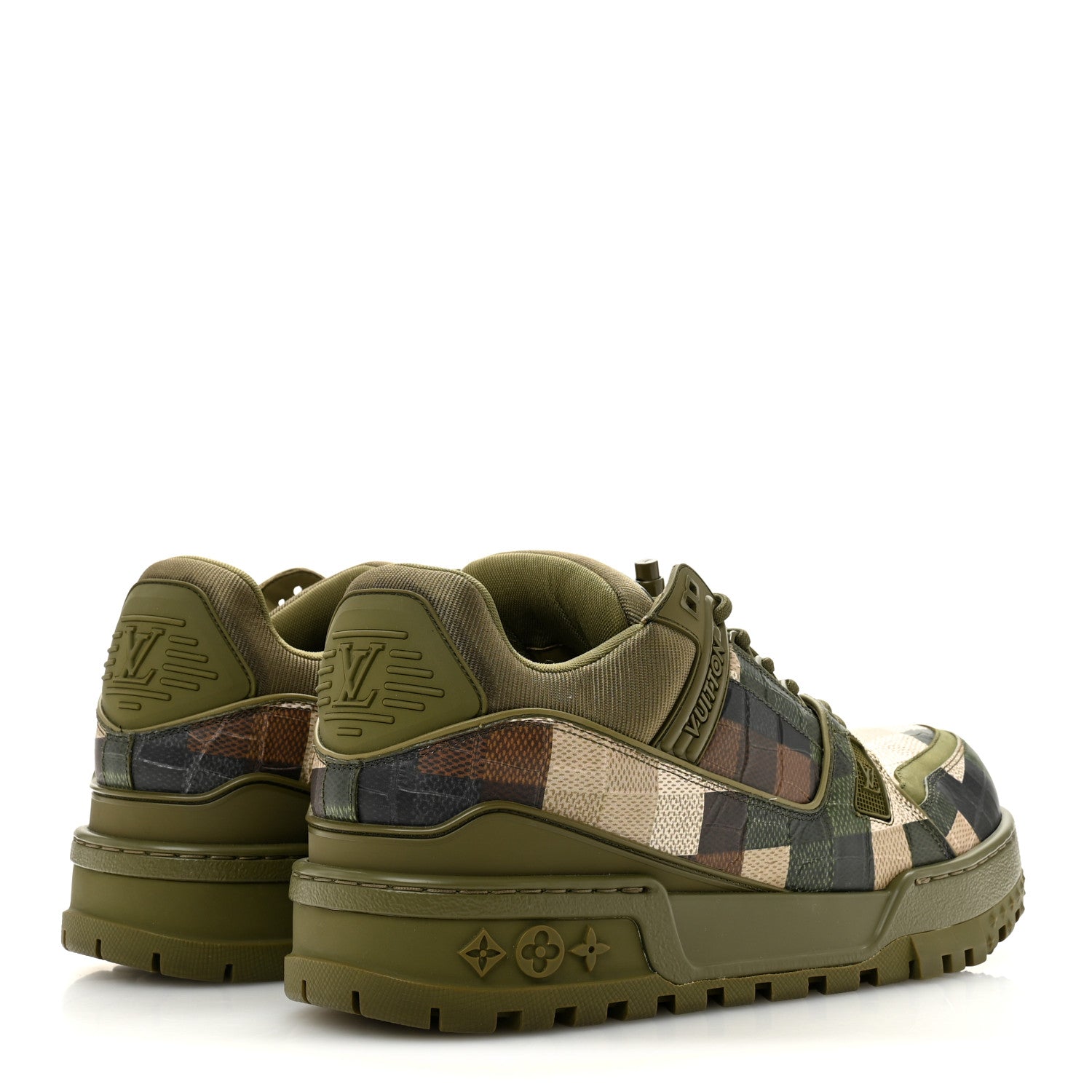 Damoflage Mens LV Trainer Maxi Sneakers 9.5 Green £¨ Direct shipment via from wholesalehk.shop