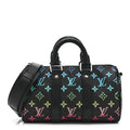 Monogram Iridescent Keepall Bandouliere 25 Black wholesalehk.shop