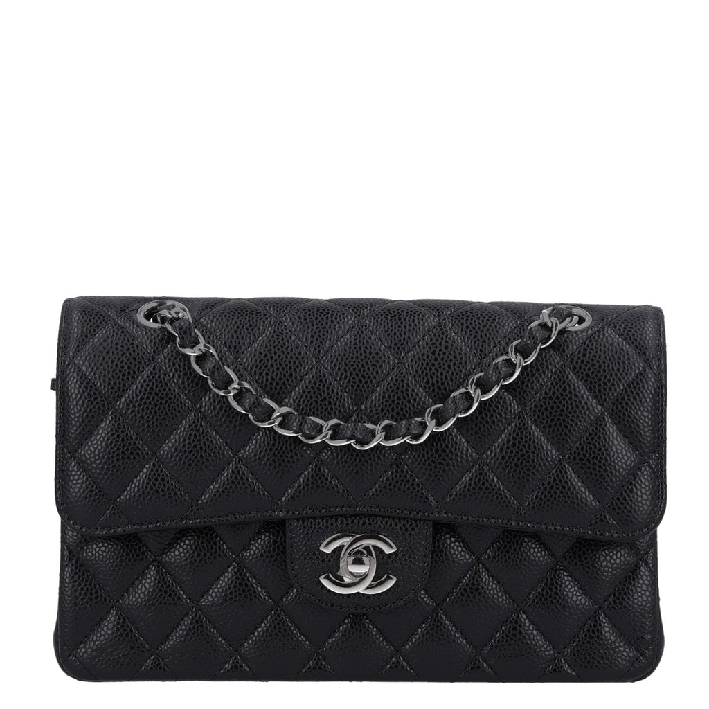 Caviar Quilted Small Double Flap Black wholesalehk.shop