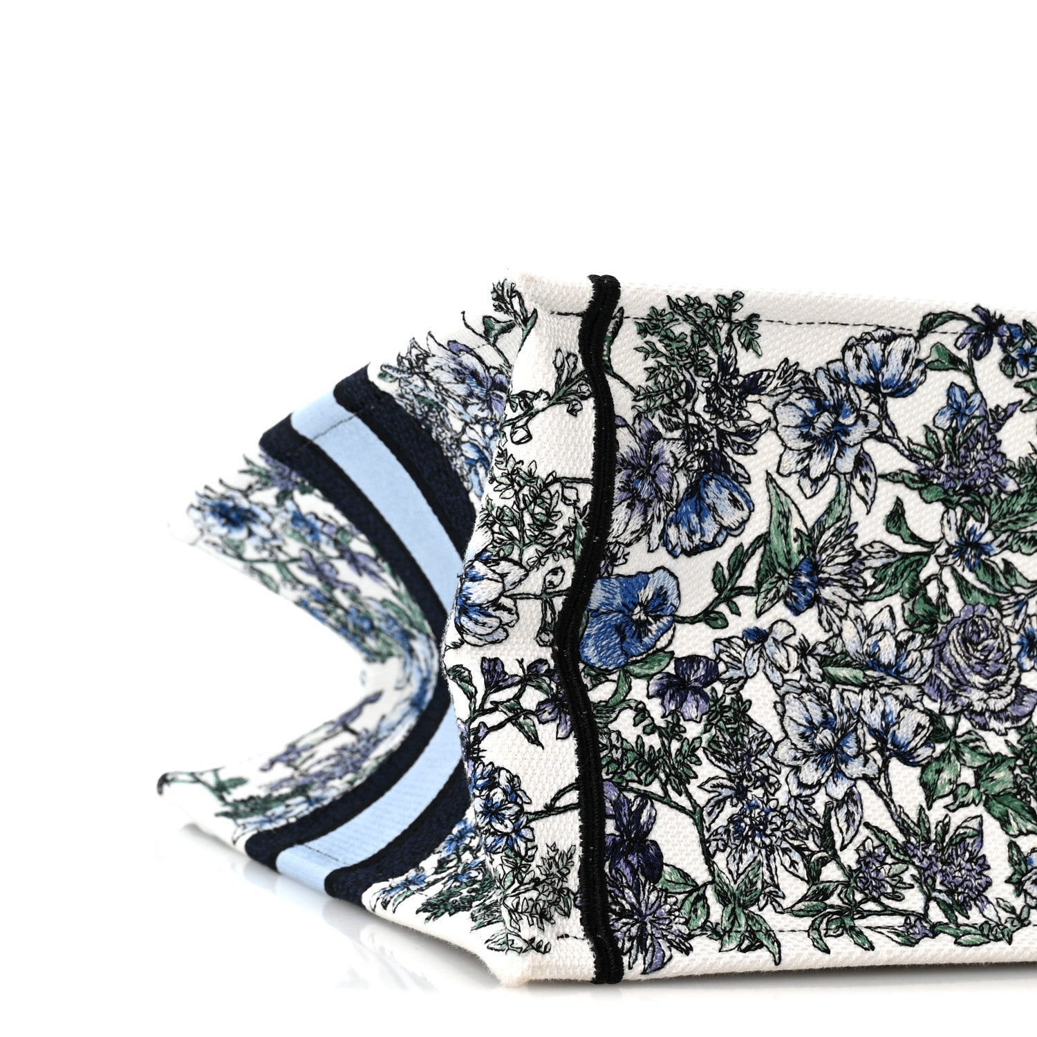 Canvas Embroidered Medium Flowers Book Tote Blue £¨ Direct shipment via from wholesalehk.shop
