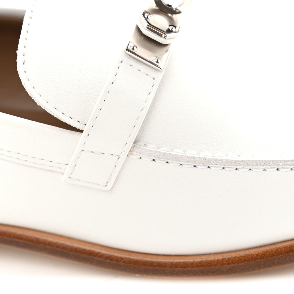 Calfskin Womens Destin Loafers 36 White wholesalehk.shop