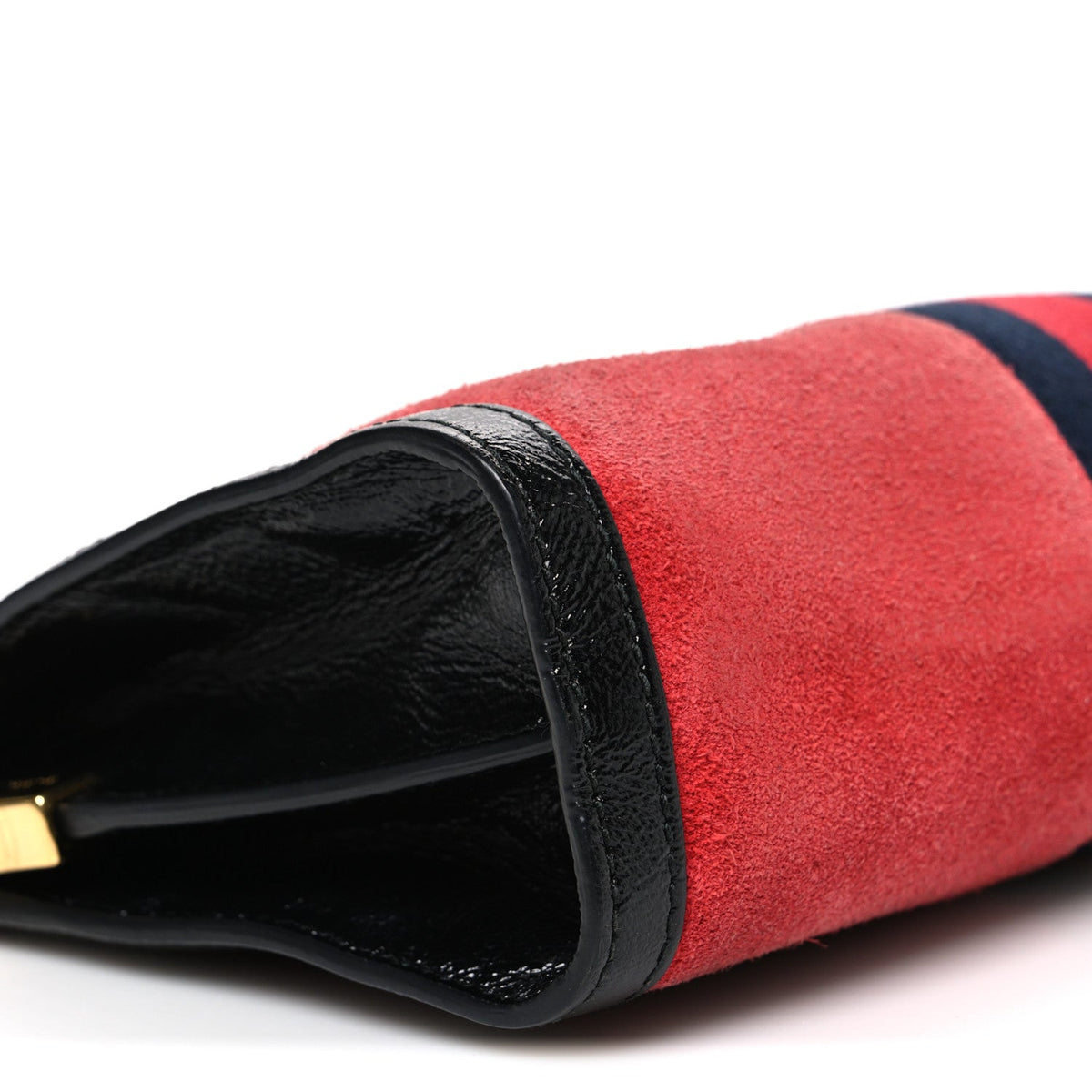 Suede Patent Web Small Ophidia Chain Shoulder Bag Hibiscus Red Black wholesalehk.shop